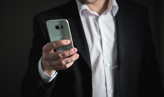 businessman, smartphone, phone
