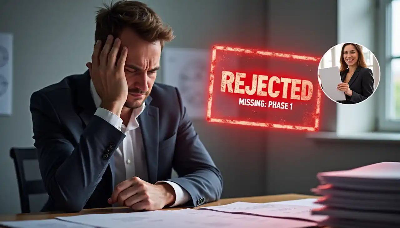 A consultant gets news of failed planning permission Missing Stage 1 data. A consultant gets news of failed planning permission Missing Stage 1 data.
