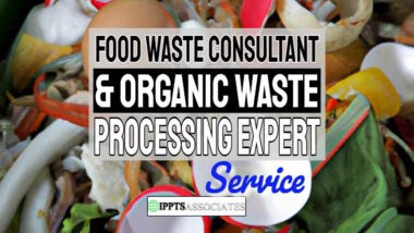 Text in image says:"Food Waste Consultant and Organic Waste Processing Expert Service".