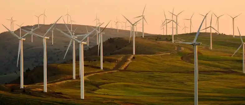 Illustration shows an example of a recent Onshore Wind Farm Project