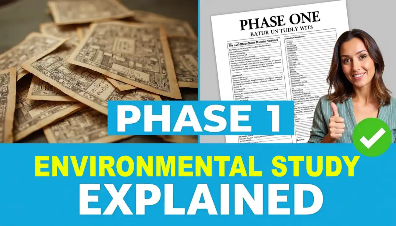 Image is a graphic to illustrate the The Phase 1 Environmental Study Explained in the following paragraph. Image is a graphic to illustrate the The Phase 1 Environmental Study Explained in the following paragraph.